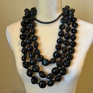 Natural Kukui nuts necklace